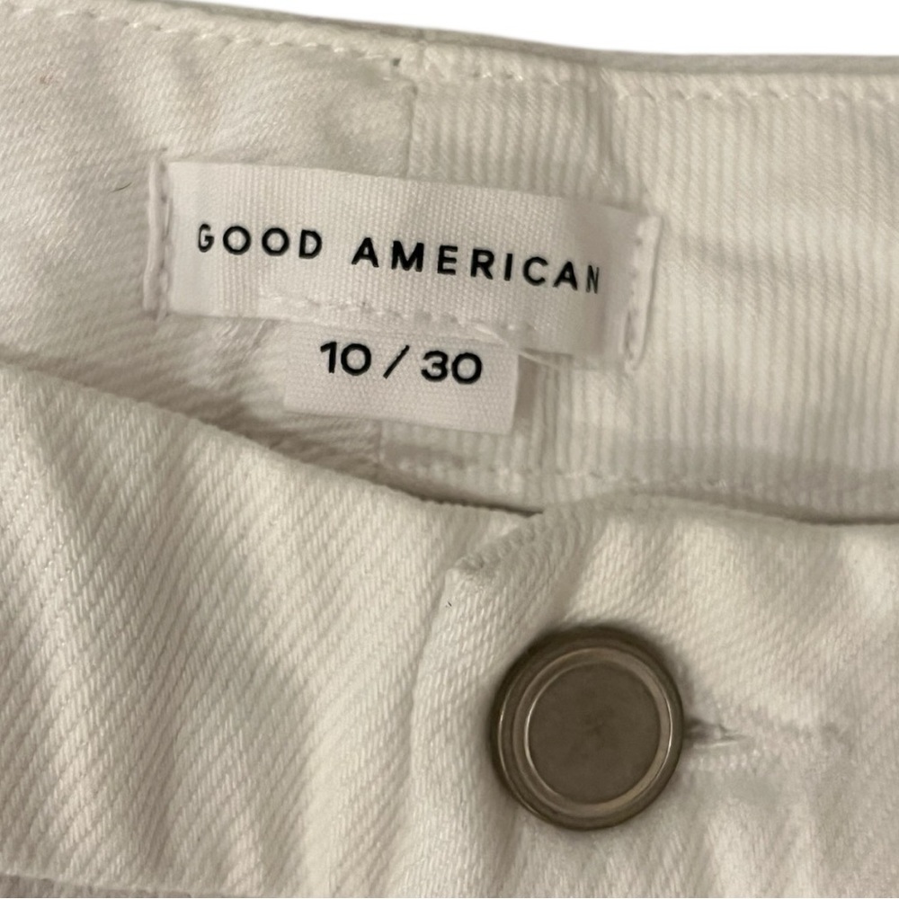 Good American White Good Boy Ankle Wrap Jeans Size 10 NWT - Picture 5 of 9